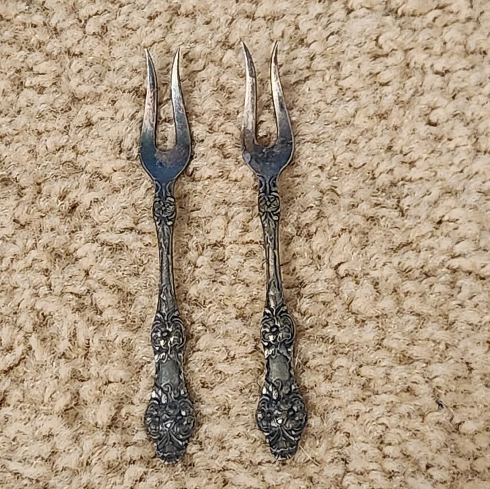 TH. Marthinsen Norway Wild Rose‎ Fork Set Of 2 #Y